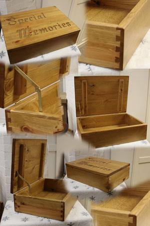 Solid Pine Memory Boxes : Keepsake Boxes