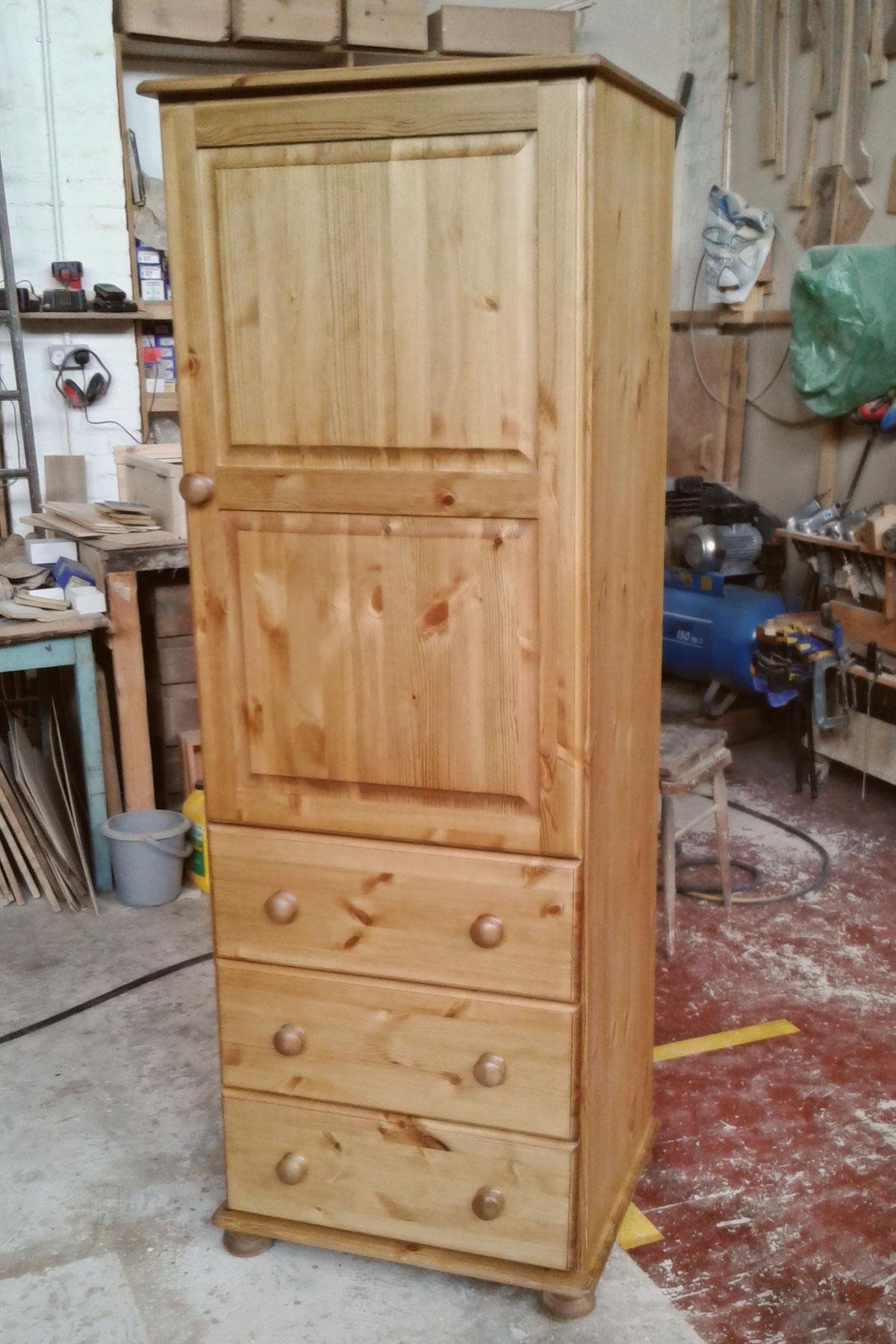 Custom made pine wardrobe