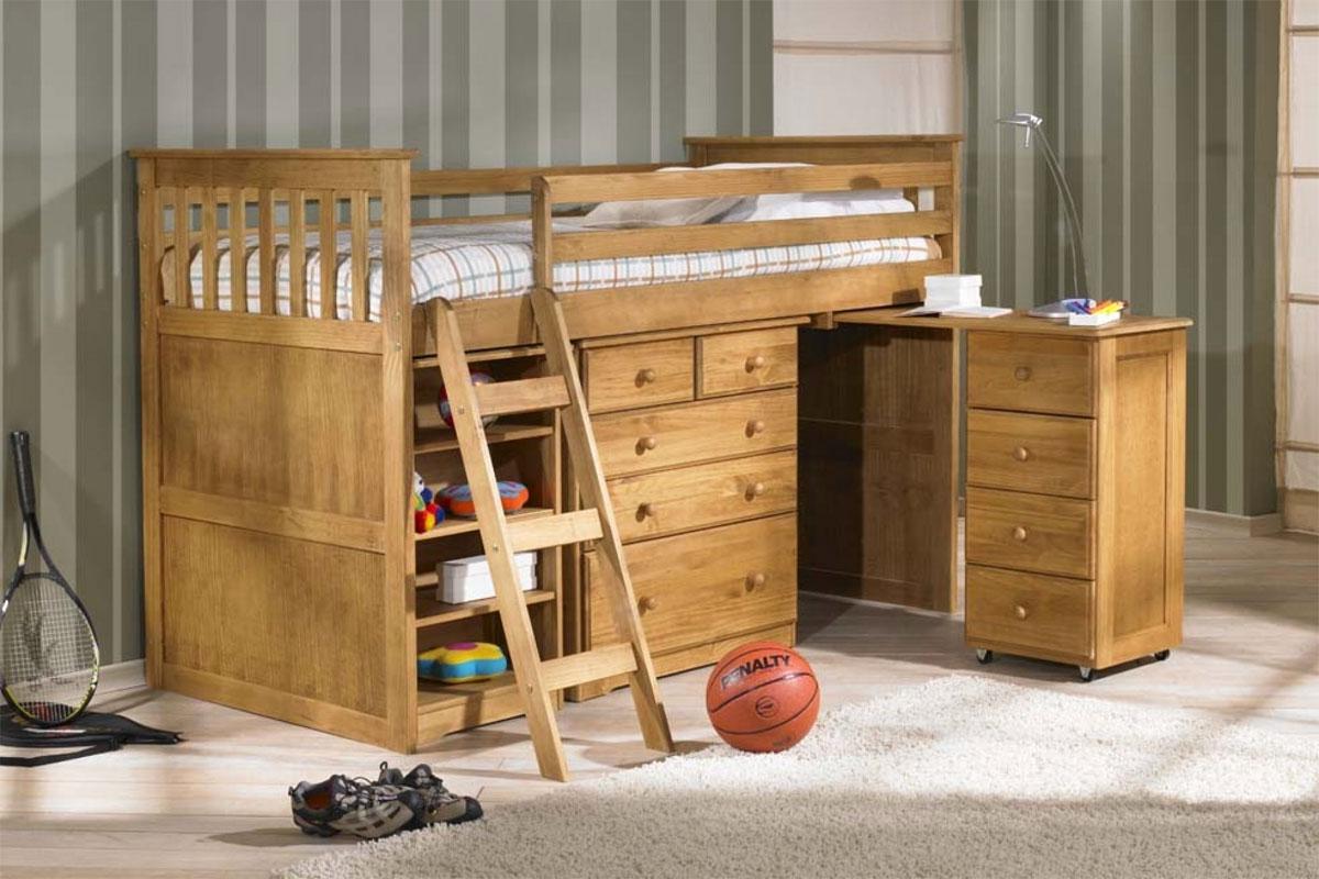 Wooden Mid Sleeper Bed