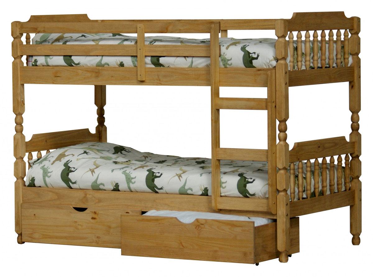 3 0 Colonial Style Spindle Bunk Bed In, Spindle Bunk Bed