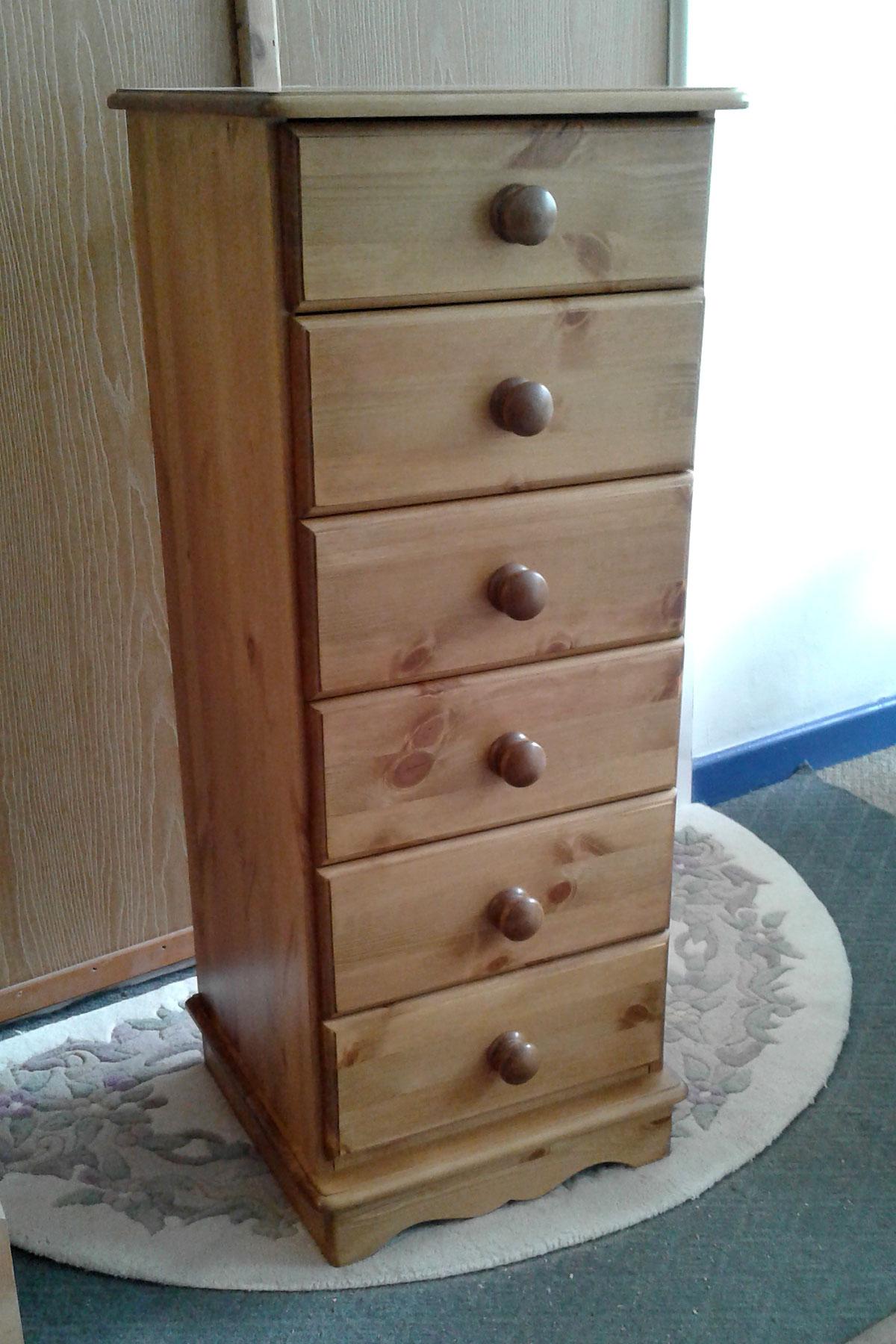 Pine Tallboy - 6 drawer chest