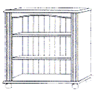 2 ft wide Pine Bookcases