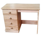 Single pedestal oak dressing table